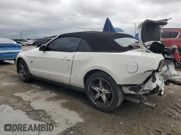 2010 Ford Mustang GT with VIN 1ZVBP8FH6A5158120, listed as a Copart auction lot 56406595 with 114,341 mi miles and Salvage title. Bid and sale history available at DreamBid. Image 2.