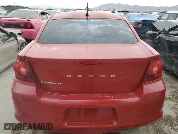 2014 Dodge Avenger SE with VIN 1C3CDZAG3EN234150, listed as a Copart auction lot 53752005 with Not provided miles and Salvage title. Bid and sale history available at DreamBid. Image 6.