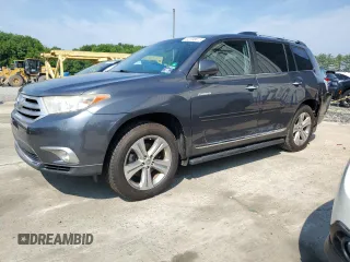 2011 Toyota Highlander Limited with VIN 5TDDK3EH0BS084607, listed as a Copart auction lot 62598615 with 105,393 mi miles and Salvage title. Bid and sale history available at DreamBid. Image 1.