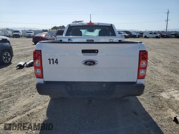 2021 Ford Ranger XL with VIN 1FTER1FHXMLD03953, listed as a Copart auction lot 54897235 with 92,862 mi miles and Salvage title. Bid and sale history available at DreamBid. Image 6.