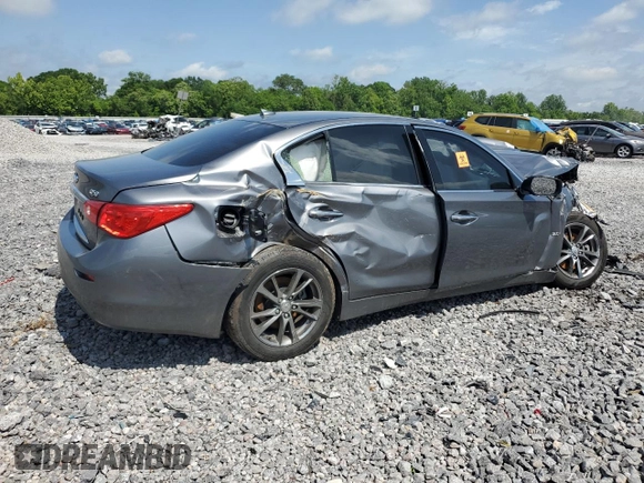 2017 Infiniti Q50 Signature Edition with VIN JN1EV7AP6HM741126, listed as a Copart auction lot 56382825 with 158,579 mi miles and Salvage title. Bid and sale history available at DreamBid. Image 3.
