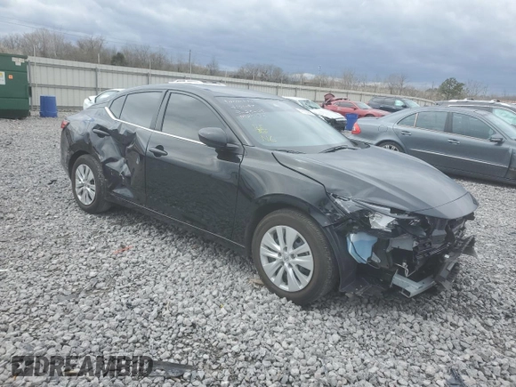 2025 Nissan Sentra S with VIN 3N1AB8BV5SY231252, listed as a Copart auction lot 47863445 with 7,665 mi miles and Salvage Title. Bid and sale history available at DreamBid. Image 4.