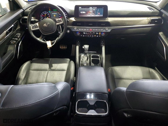 2021 Kia Telluride SX with VIN 5XYP54HC5MG166276, listed as a Copart auction lot 43390455 with 57,437 mi miles and Salvage Title. Bid and sale history available at carsss.com. Image 8.