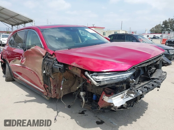 2023 Acura MDX with VIN 5J8YE1H31PL007235, listed as a IAAI auction lot 42111174 with 14,400 mi miles and . Bid and sale history available at DreamBid. Image 1.