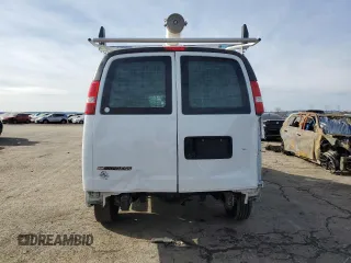 2019 Chevrolet Express Cargo Van with VIN 1GCWGAFG5K1299451, listed as a Copart auction lot 43544735 with 22,343 mi miles and Salvage Title. Bid and sale history available at carsss.com. Image 6.