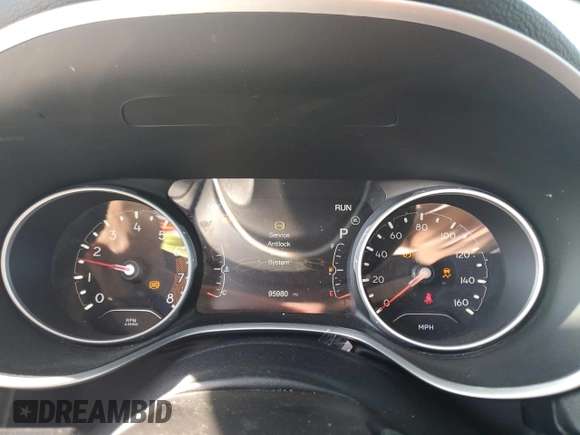 2020 Jeep Compass Limited with VIN 3C4NJCCB0LT229707, listed as a Copart auction lot 47611795 with 95,980 mi miles and Salvage Title. Bid and sale history available at DreamBid. Image 9.