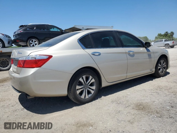 2015 Honda Accord LX with VIN 1HGCR2F39FA163007, listed as a Copart auction lot 53142665 with 63,530 mi miles and Salvage Title. Bid and sale history available at carsss.com. Image 3.