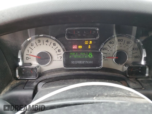 2012 Ford Expedition Max Limited with VIN 1FMJK2A52CEF00863, listed as a Copart auction lot 47523125 with 187,842 mi miles and Salvage title. Bid and sale history available at DreamBid. Image 9.