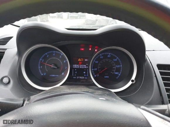 2010 Mitsubishi Lancer GTS with VIN JA32X8HW1AU005888, listed as a IAAI auction lot 41497454 with 217,023 mi miles. Bid and sale history available at carsss.com. Image 7.