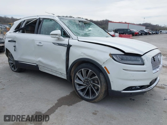2022 Lincoln Nautilus Reserve with VIN 2LMPJ8K95NBL24072, listed as a IAAI auction lot 41824694 with Not provided miles and . Bid and sale history available at DreamBid. Image 1.
