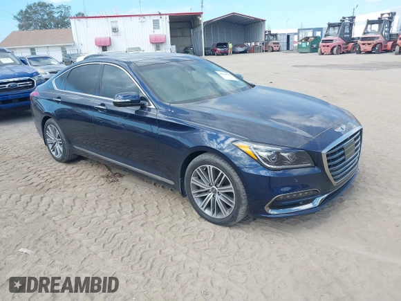 2019 Genesis G80 3.8L with VIN KMHGN4JE1KU299376, listed as a IAAI auction lot 41524733 with 7,659 mi miles. Bid and sale history available at carsss.com. Image 1.