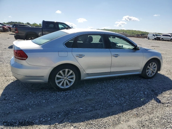 2013 Volkswagen Passat SEL Premium with VIN 1VWCP7A32DC070188, listed as a Copart auction lot 52161325 with 175,368 mi miles and Salvage Title. Bid and sale history available at carsss.com. Image 3.