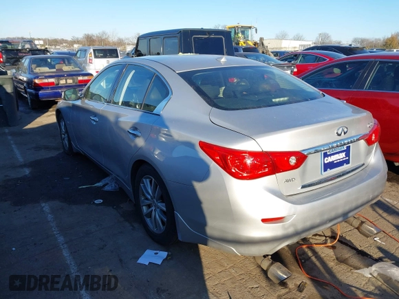 2017 Infiniti Q50 Premium with VIN JN1EV7AR7HM832424, listed as a IAAI auction lot 41372421 with 65,140 mi miles and . Bid and sale history available at DreamBid. Image 3.