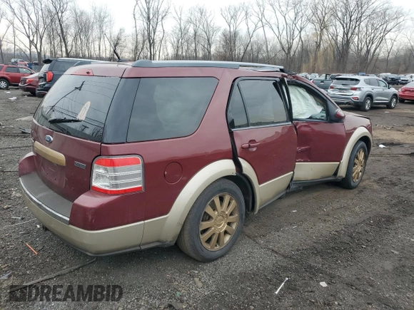 2008 Ford Taurus X Eddie Bauer with VIN 1FMDK07WX8GA35813, listed as a Copart auction lot 47117595 with Not provided miles and Salvage title. Bid and sale history available at DreamBid. Image 3.