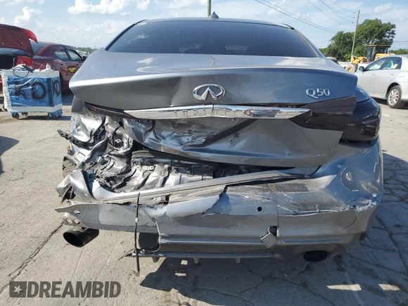 2018 Infiniti Q50 Luxe with VIN JN1EV7AR7JM443644, listed as a Copart auction lot 65035725 with 104,045 mi miles and Clean title. Bid and sale history available at DreamBid. Image 6.
