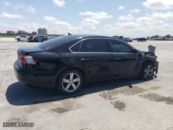 2013 Volkswagen Passat SE w/Sunroof with VIN 1VWBH7A38DC128488, listed as a Copart auction lot 53741205 with 149,118 mi miles and Salvage Title. Bid and sale history available at carsss.com. Image 3.