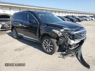 2013 Infiniti JX35 with VIN 5N1AL0MM2DC333731, listed as a Copart auction lot 74307604 with 121,310 mi miles and Salvage Title. Bid and sale history available at carsss.com. Image 4.