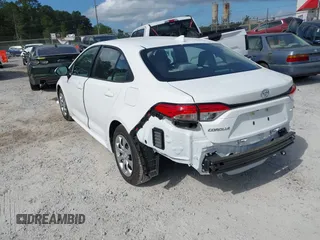 2025 Toyota Corolla LE with VIN 5YFB4MDE4SP276118, listed as a IAAI auction lot 42120834 with 43,238 mi miles. Bid and sale history available at carsss.com. Image 3.