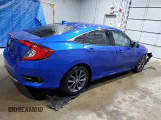 2021 Honda Civic Sedan EX with VIN 19XFC1F35ME004468, listed as a Copart auction lot 50007475 with 52,777 mi miles and Salvage Title. Bid and sale history available at carsss.com. Image 3.