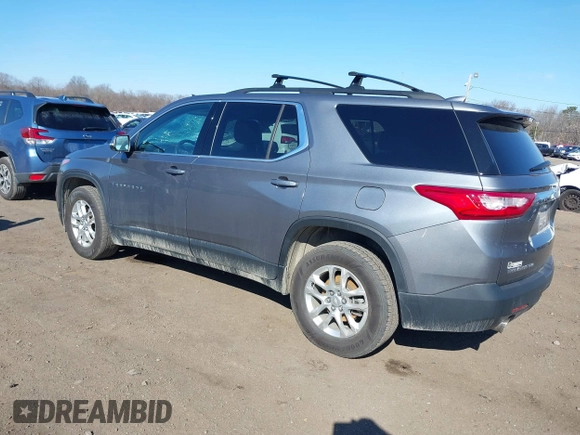 2021 Chevrolet Traverse LT Cloth with VIN 1GNEVGKW2MJ146411, listed as a IAAI auction lot 41694651 with 57,673 mi miles. Bid and sale history available at carsss.com. Image 3.