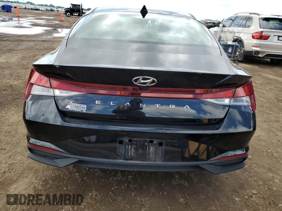 2023 Hyundai Elantra SEL with VIN KMHLM4AG3PU372242, listed as a Copart auction lot 58387375 with 13,746 mi miles and Salvage title. Bid and sale history available at DreamBid. Image 6.