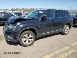 2018 Volkswagen Atlas 3.6L V6 SEL with VIN 1V2MR2CA3JC505648, listed as a Copart auction lot 48658235 with 68,455 mi miles and Salvage Title. Bid and sale history available at carsss.com. Image 1.