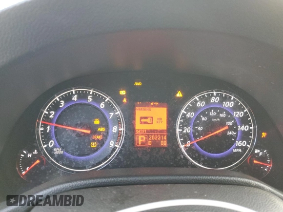 2007 Infiniti G35 G35x with VIN JNKBV61F37M819974, listed as a Copart auction lot 44107544 with 202,214 mi miles and Salvage Title. Bid and sale history available at DreamBid. Image 9.