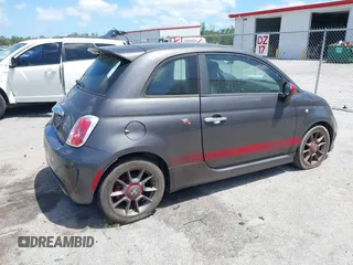 2015 FIAT 500 Abarth with VIN 3C3CFFFH2FT507879, listed as a IAAI auction lot 42135649 with 163,663 mi miles. Bid and sale history available at carsss.com. Image 4.