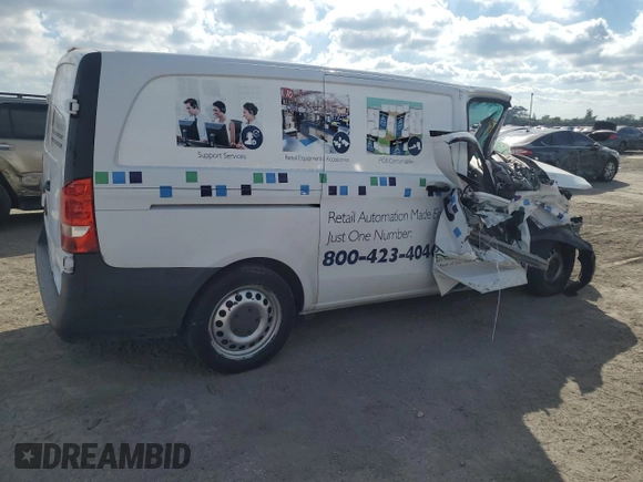 2017 Mercedes-Benz Metris Cargo with VIN WD3PG2EA1H3228665, listed as a Copart auction lot 43262225 with Not Provided miles and Salvage Title. Bid and sale history available at carsss.com. Image 3.