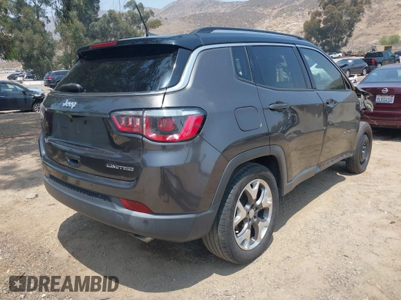 2018 Jeep Compass Limited with VIN 3C4NJCCB5JT253420, listed as a IAAI auction lot 42443809 with 98,057 mi miles and . Bid and sale history available at DreamBid. Image 4.