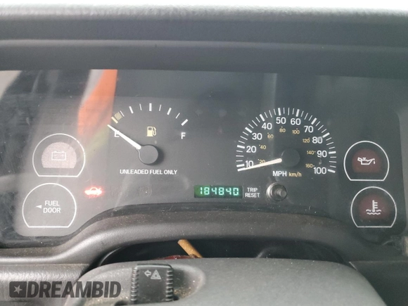 1998 Jeep Cherokee SE with VIN 1J4FT28S1WL203077, listed as a Copart auction lot 75872944 with 184,840 mi miles and Salvage Title. Bid and sale history available at carsss.com. Image 9.