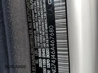 2006 Mercedes-Benz S 55 AMG with VIN WDBNG74J46A467680, listed as a Copart auction lot 79600314 with 155,019 mi miles and Clean Title. Bid and sale history available at DreamBid. Image 12.