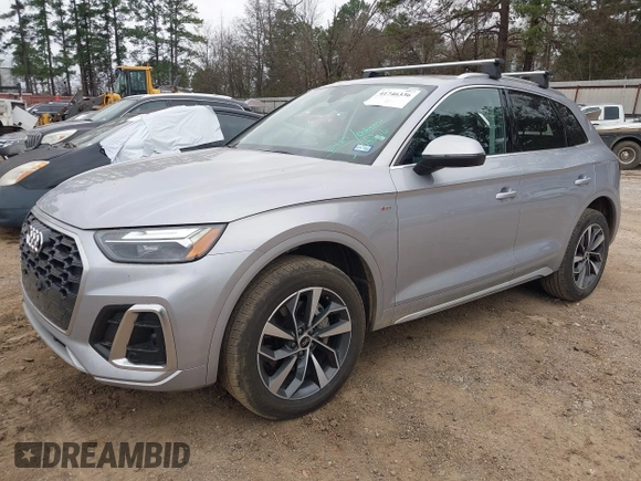 2024 Audi Q5 S line Premium Plus with VIN WA1EAAFY0R2083723, listed as a IAAI auction lot 41746336 with 24,190 mi miles. Bid and sale history available at carsss.com. Image 2.