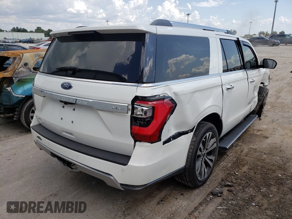 2020 Ford Expedition Max Limited z VIN 1FMJK1KT0LEA13328, wystawiony jako Copart lot #54937291 z przebiegiem 11 702 mil mil oraz Szkoda całkowita • Salvage title. Historia ofert i sprzedaży dostępna na DreamBid. Obrazek 4.