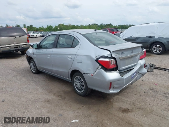 2022 Mitsubishi Mirage ES with VIN ML32FUFJ0NHF03993, listed as a IAAI auction lot 41972241 with 145,386 mi miles and . Bid and sale history available at DreamBid. Image 3.