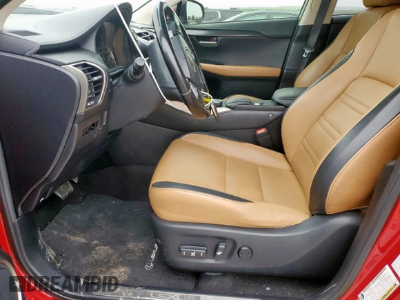 2017 Lexus NX with VIN JTJYARBZ9H2059934, listed as a Copart auction lot 52036095 with 121,676 mi miles and Salvage Title. Bid and sale history available at carsss.com. Image 7.