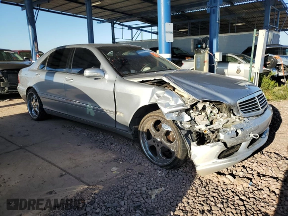 2001 Mercedes-Benz S-Class with VIN WDBNG75JX1A147190, listed as a Copart auction lot 68037254 with 0 mi miles and Salvage Title. Bid and sale history available at carsss.com. Image 4.