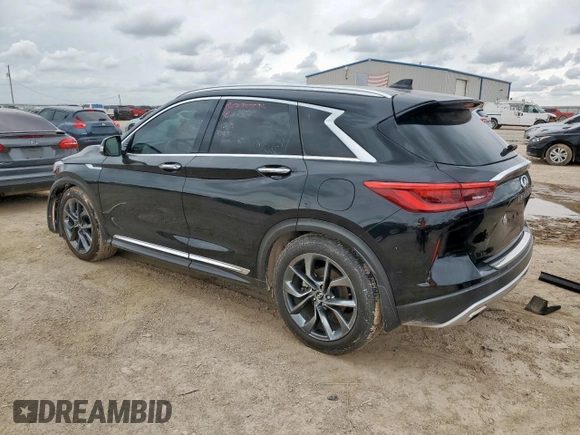 2019 Infiniti QX50 Luxe with VIN 3PCAJ5M11KF139348, listed as a Copart auction lot 62940735 with 36,969 mi miles and Salvage title. Bid and sale history available at DreamBid. Image 2.