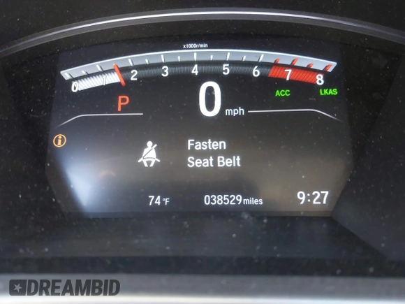 2019 Honda CR-V EX-L with VIN 5J6RW1H86KA039804, listed as a IAAI auction lot 41257009 with 38,529 mi miles. Bid and sale history available at carsss.com. Image 15.