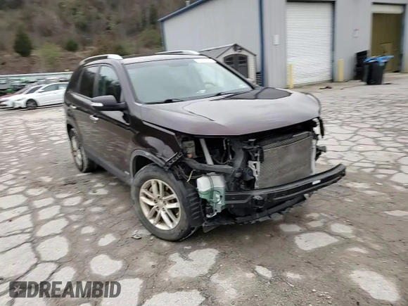 2014 Kia Sorento LX with VIN 5XYKTCA61EG434448, listed as a Copart auction lot 85389884 with 130,518 mi miles and Salvage Title. Bid and sale history available at carsss.com. Image 11.