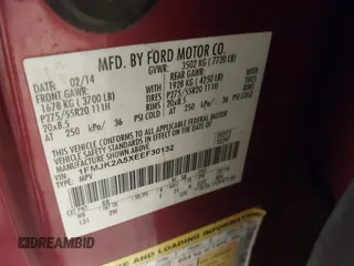 2014 Ford Expedition Max Limited с VIN 1FMJK2A5XEEF30132, выставлен на аукционе IAAI как лот 41311996 с пробегом 174 307 миль миль и . История ставок и продаж доступна на DreamBid. Изображение 9.