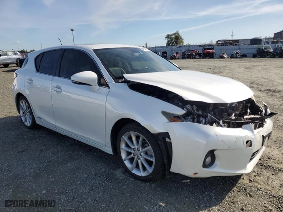 2012 Lexus CT 200h with VIN JTHKD5BH6C2062720, listed as a Copart auction lot 49745705 with 116856 miles and Salvage Title. Bid and sale history available at carsss.com. Image 4.