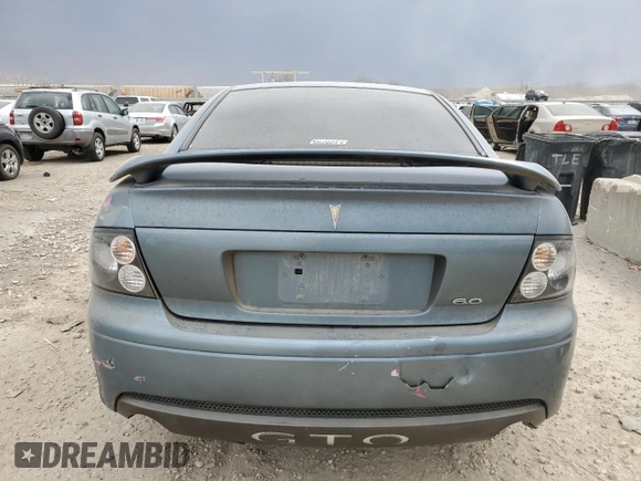 2006 Pontiac GTO with VIN 6G2VX12UX6L568021, listed as a Copart auction lot 48713835 with 0 mi miles and Salvage Title. Bid and sale history available at carsss.com. Image 6.
