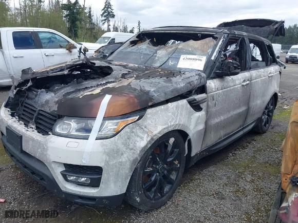 2016 Land Rover Range Rover Sport V6 SE with VIN SALWG2PF0GA587924, listed as a IAAI auction lot 42008096 with 1 mi miles. Bid and sale history available at carsss.com. Image 2.
