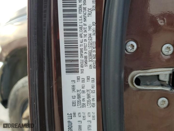2014 Ram 3500 Tradesman with VIN 3C63RRGL1EG216344, listed as a Copart auction lot 44233705 with 106,311 mi miles and Salvage Title. Bid and sale history available at carsss.com. Image 12.