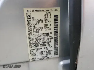 2007 Nissan Quest S with VIN 5N1BV28U37N104102, listed as a Copart auction lot 74702164 with 0 mi miles and Salvage Title. Bid and sale history available at carsss.com. Image 14.