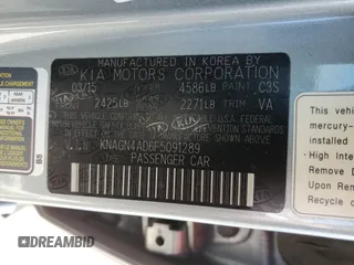 2015 Kia Optima Hybrid EX with VIN KNAGN4AD6F5091289, listed as a Copart auction lot 75161494 with 110,257 mi miles and Clean Title. Bid and sale history available at carsss.com. Image 12.