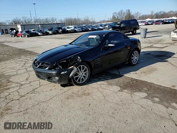 2005 Mercedes-Benz SLK 230/320 with VIN WDBWK56F15F043584, listed as a Copart auction lot 49313445 with 96,372 mi miles and Salvage title. Bid and sale history available at DreamBid. Image 11.