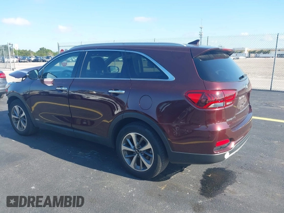 2019 Kia Sorento EX with VIN 5XYPHDA5XKG537867, listed as a IAAI auction lot 42290124 with 44,037 mi miles and . Bid and sale history available at DreamBid. Image 3.