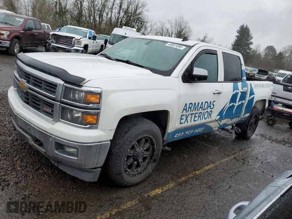 2014 Chevrolet Silverado 1500 LTZ with VIN 3GCUKSEC7EG224766, listed as a Copart auction lot 49981095 with 190,035 mi miles and Salvage Title. Bid and sale history available at DreamBid. Image 1.